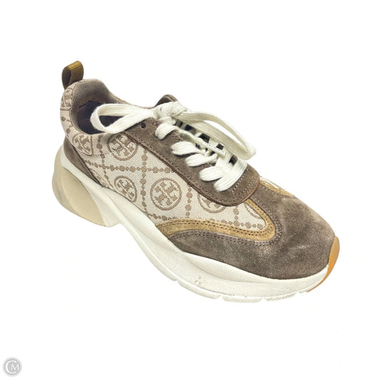 Shoes Designer By Tory Burch In Tan & White, Size: 6.5