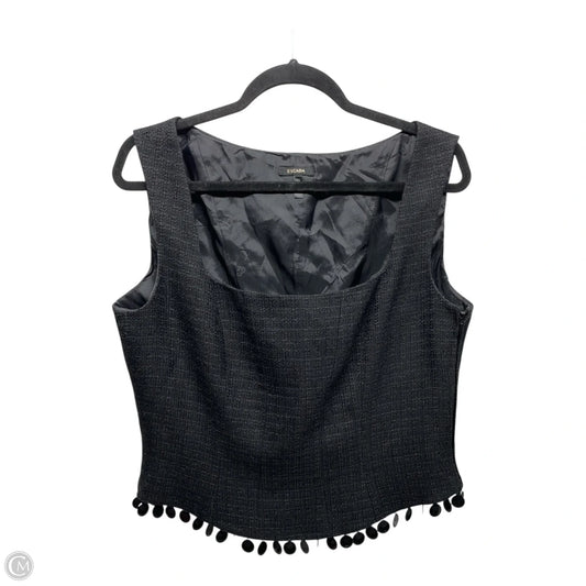 Top Sleeveless Designer By Escada In Black, Size: L