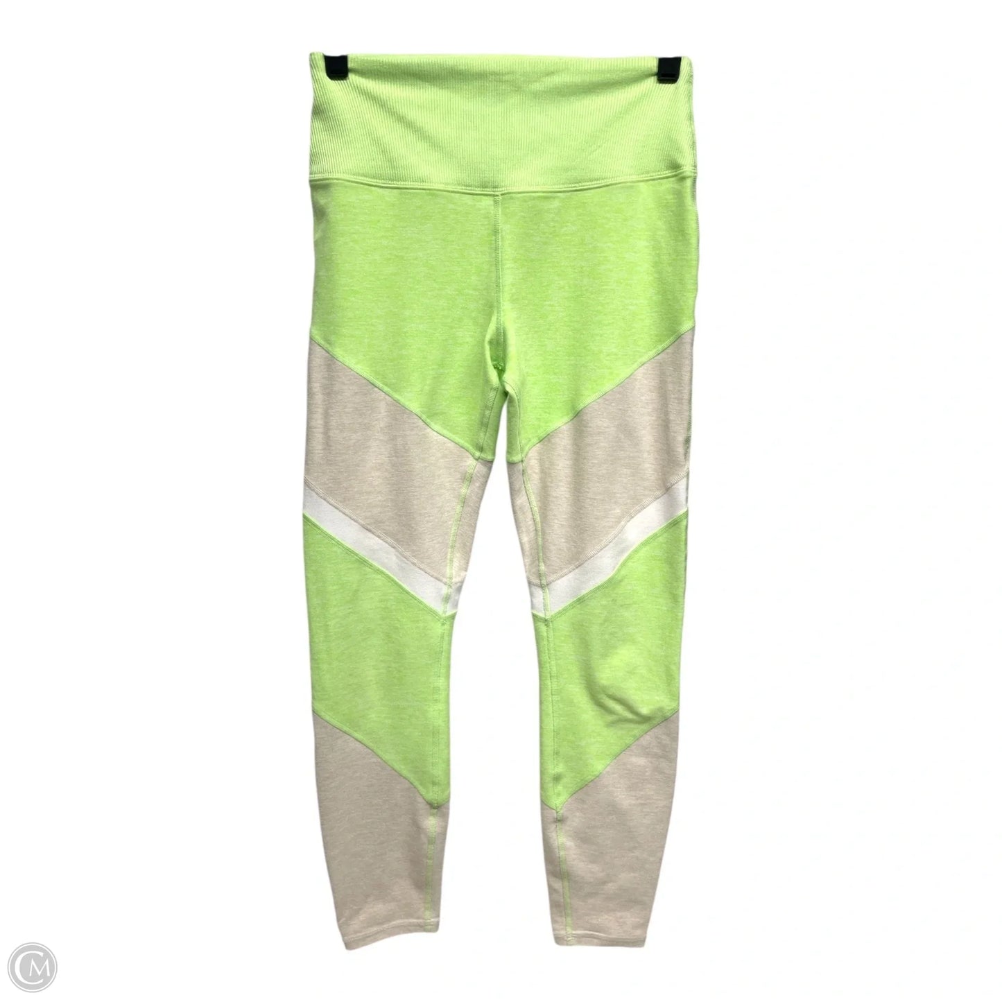 Athletic Leggings By Alo In Green & Grey, Size: S