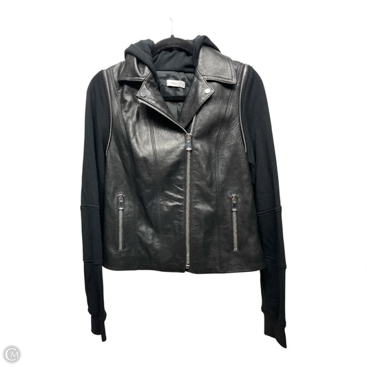 Jacket Leather By Vince In Black, Size: M
