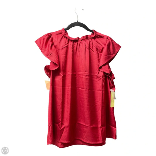 Top Short Sleeve By Clothes Mentor In Red, Size: L