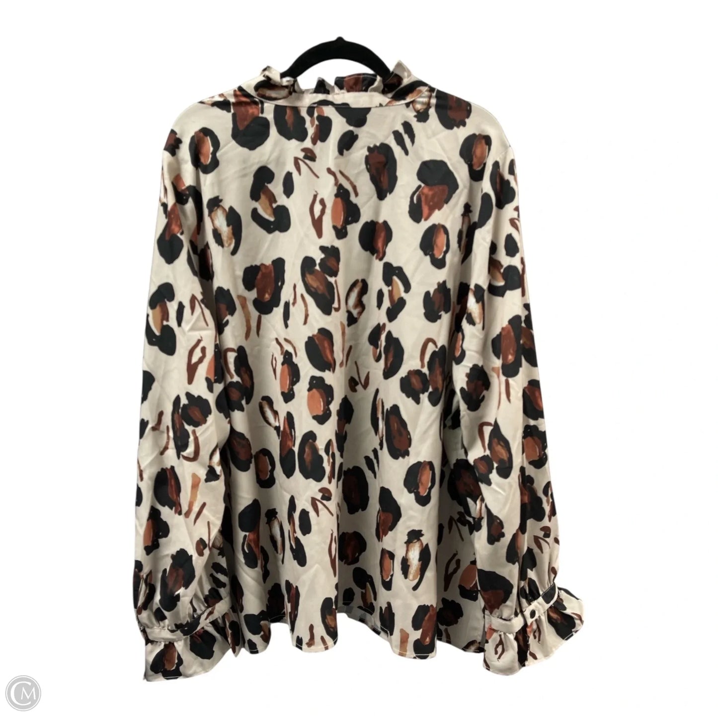 Top Long Sleeve By Eloquii In Animal Print, Size: 4x