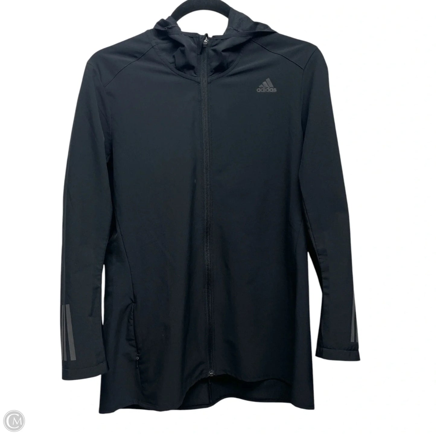 Athletic Jacket By Adidas In Black, Size: L