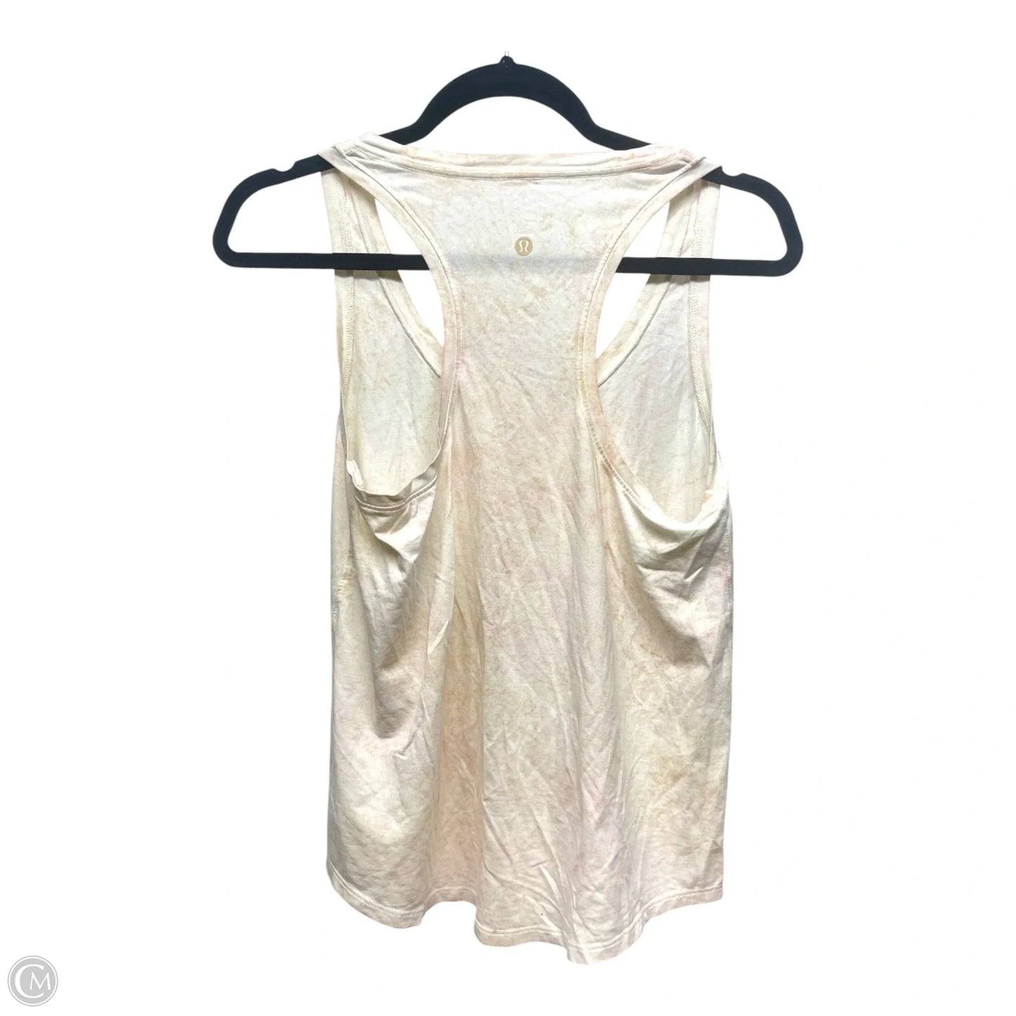 Athletic Tank Top By Lululemon In Orange & White, Size: S