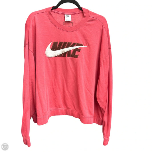 Athletic Sweatshirt Crewneck By Nike Apparel In Red, Size: 2x