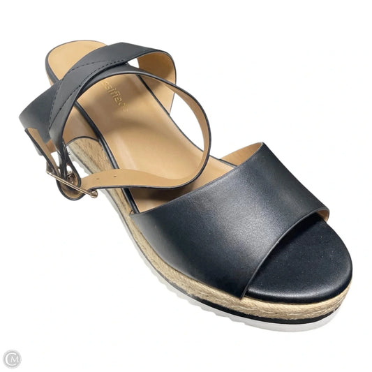 Sandals Heels Wedge By City Classified In Black & Tan, Size: 9