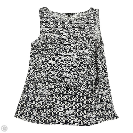 Top Sleeveless By Talbots In Black & White, Size: S