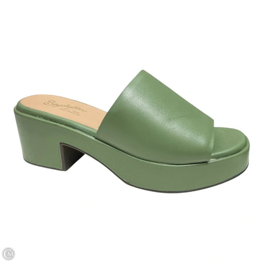 Sandals Heels Block By Seychelles In Green, Size: 8