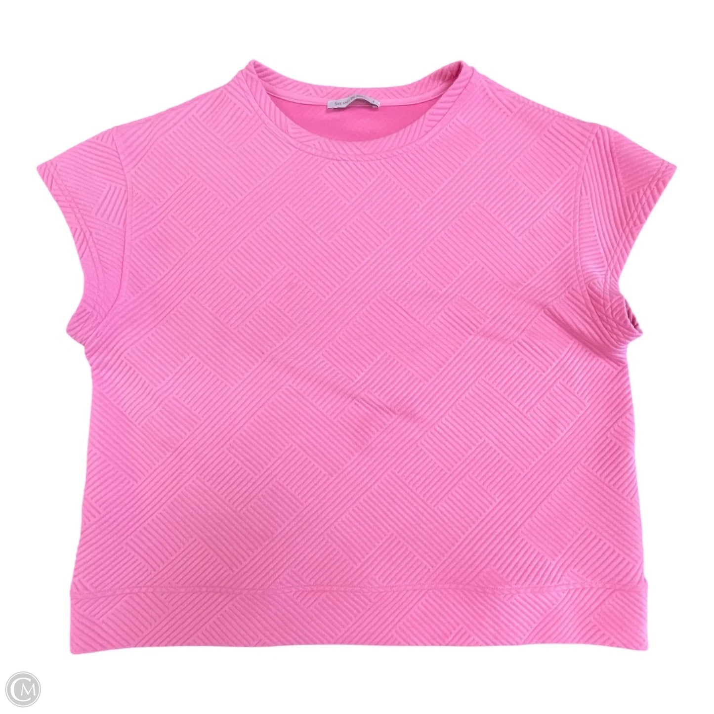 Top Short Sleeve By See And Be Seen In Pink, Size: S