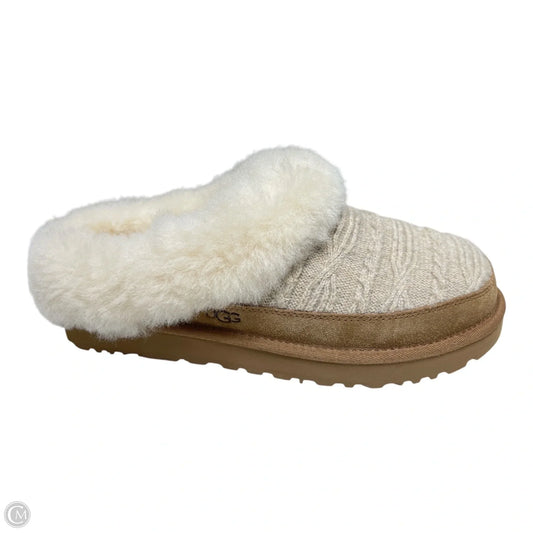 Slippers Designer By Ugg In Tan, Size: 9.5