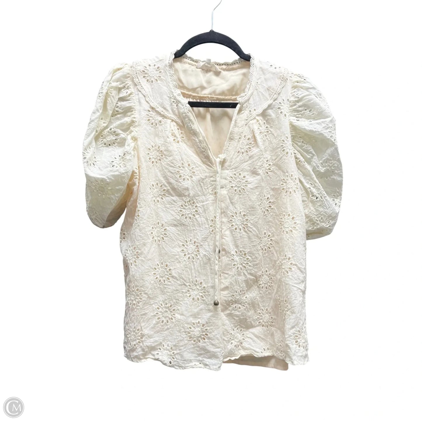 Top Short Sleeve By Entro In Cream, Size: S