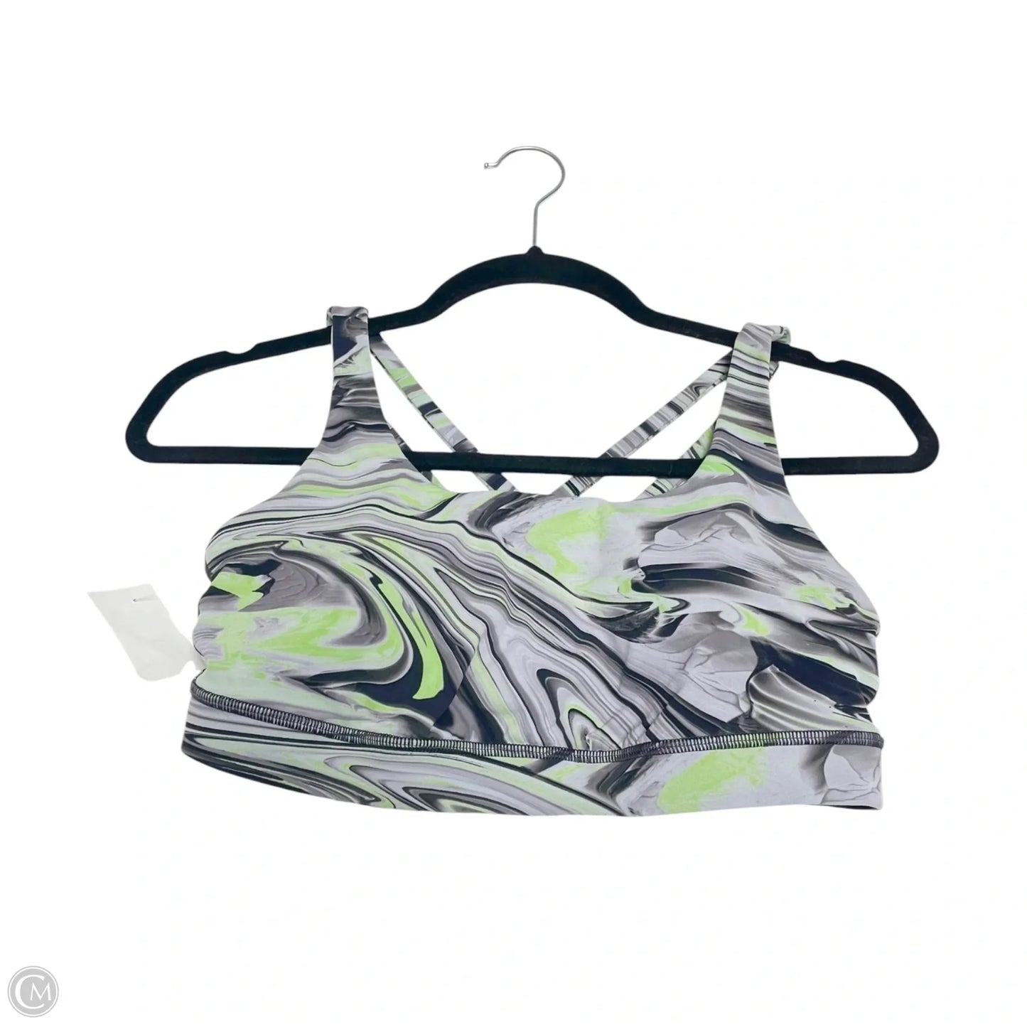 Athletic Bra By Lululemon In Green & Grey, Size: S