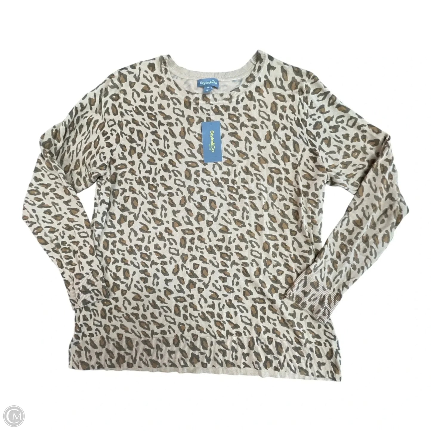 Top Long Sleeve By Style And Company In Animal Print, Size: Xl