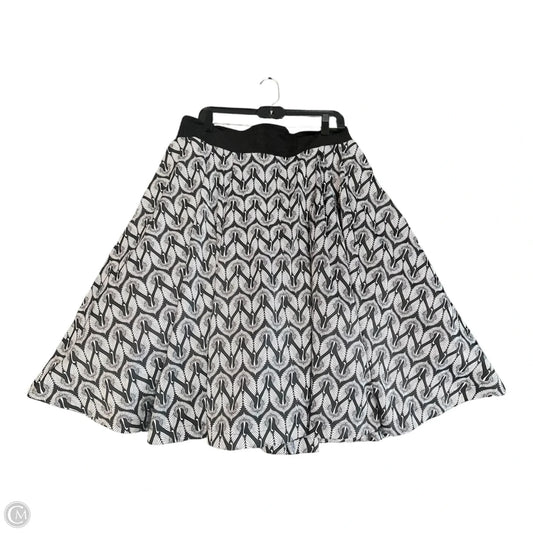 Skirt Midi By Melissa Mccarthy In Black & White, Size: 1x