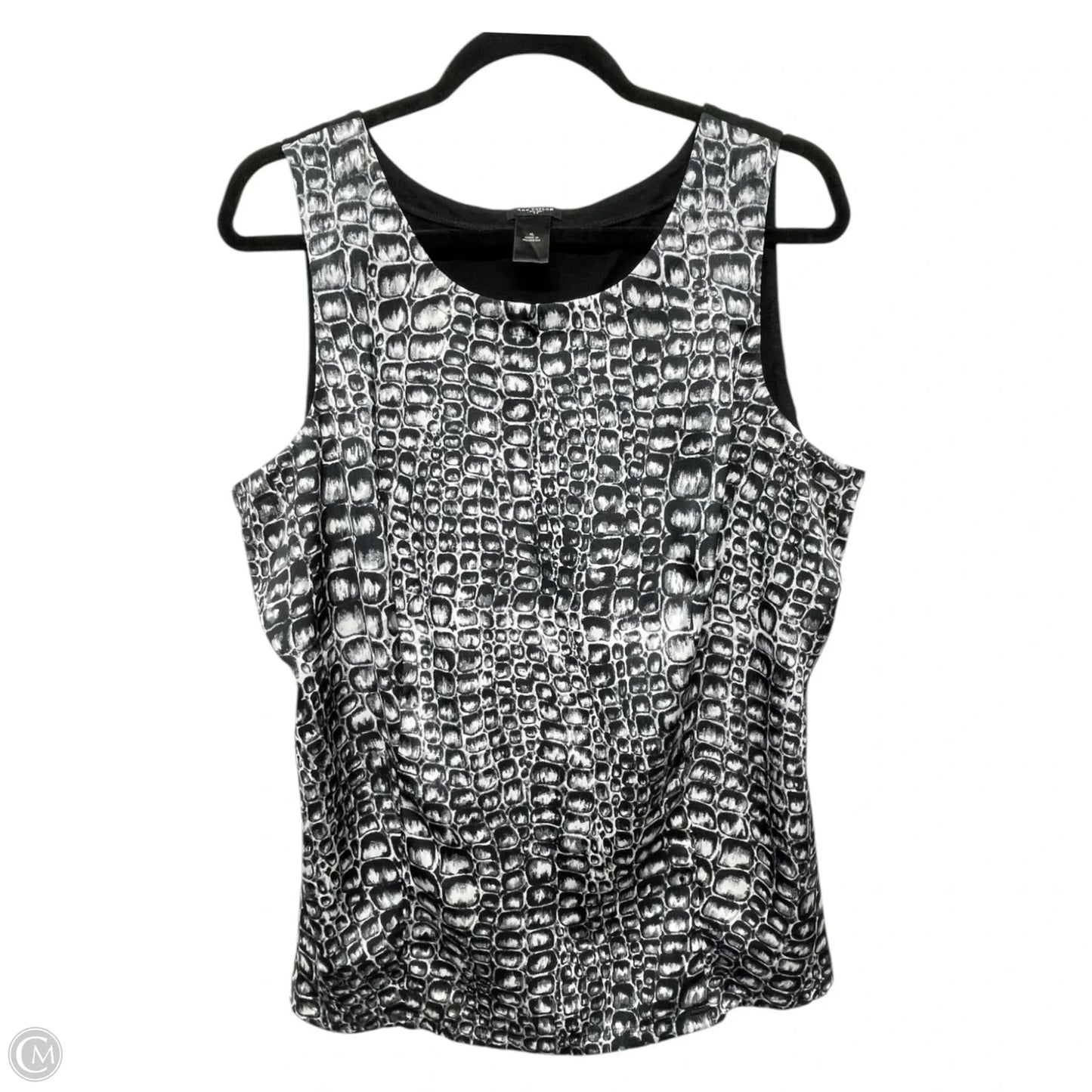 Top Sleeveless By Ann Taylor In Black & White, Size: Xl