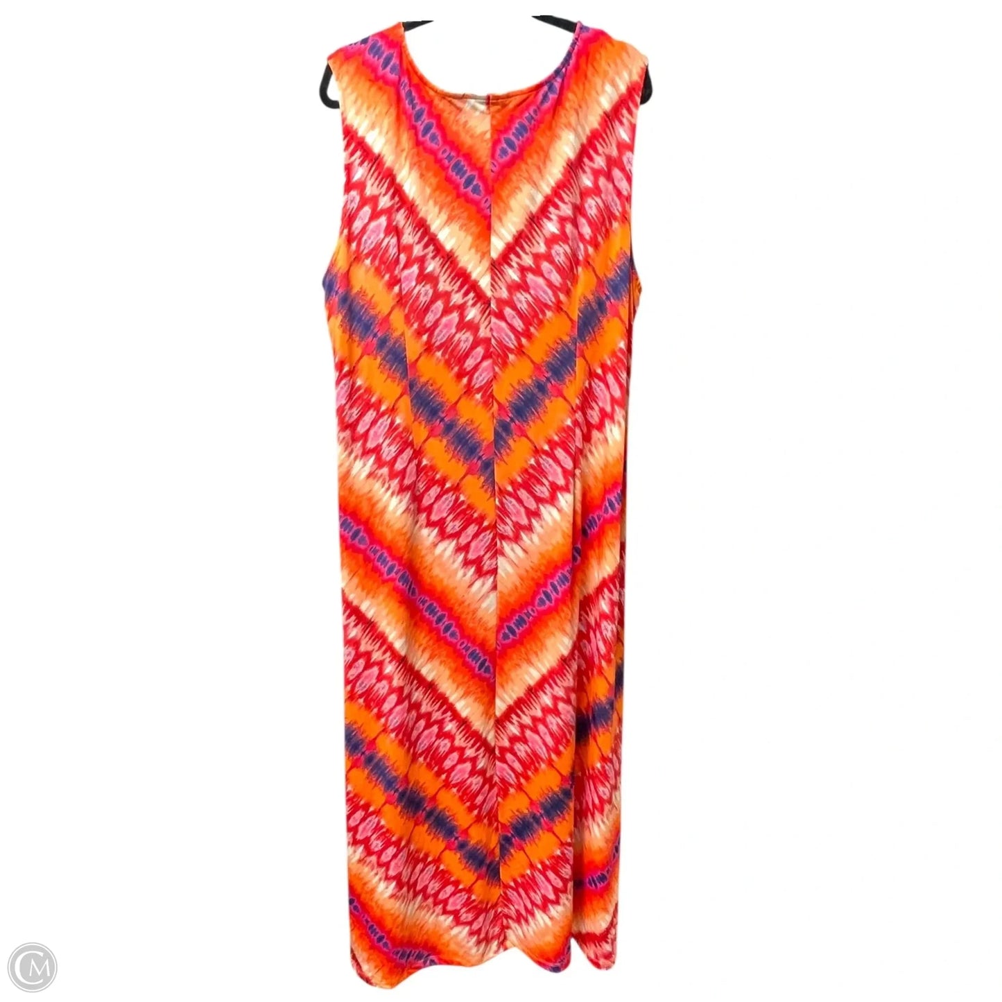 Dress Casual Maxi By Avenue In Orange & Red, Size: 3x