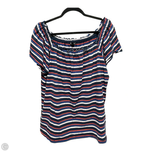 Top Short Sleeve By Lane Bryant In Striped Pattern, Size: 1x