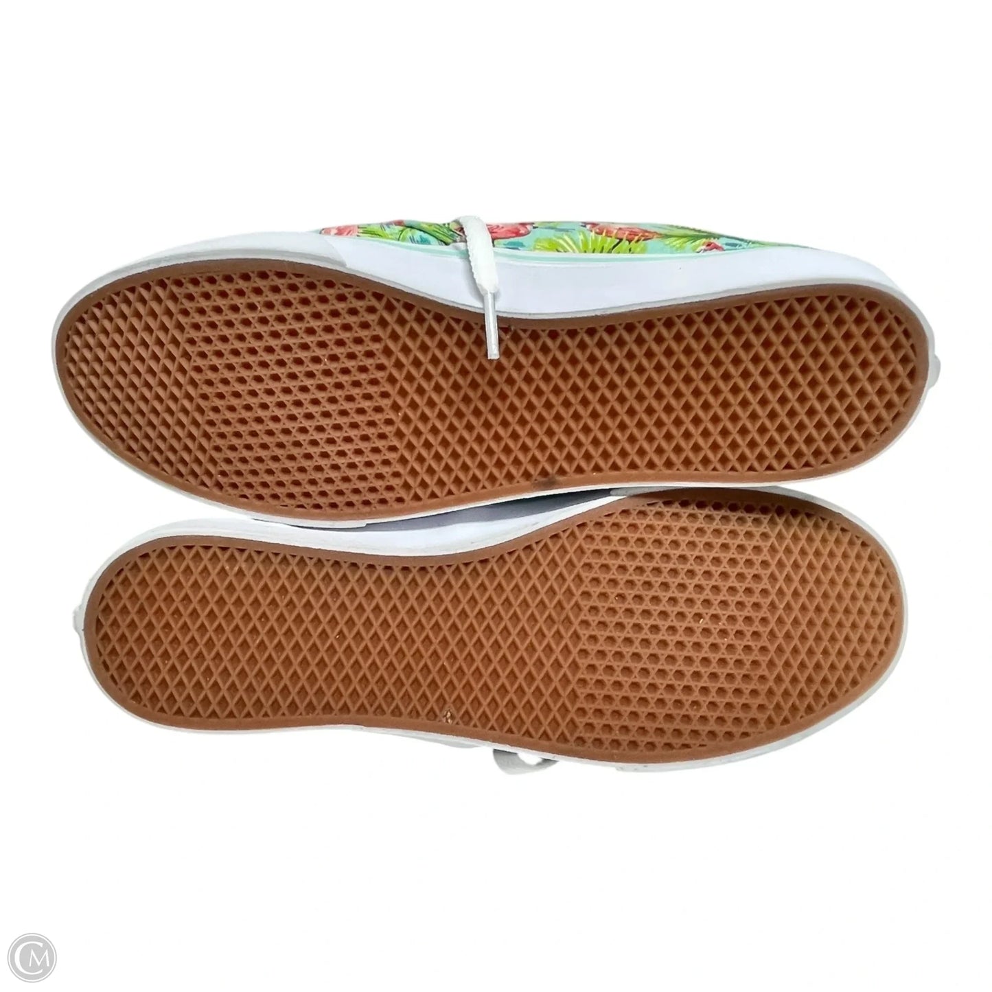 Shoes Sneakers By Vans In Green & Pink, Size: 10