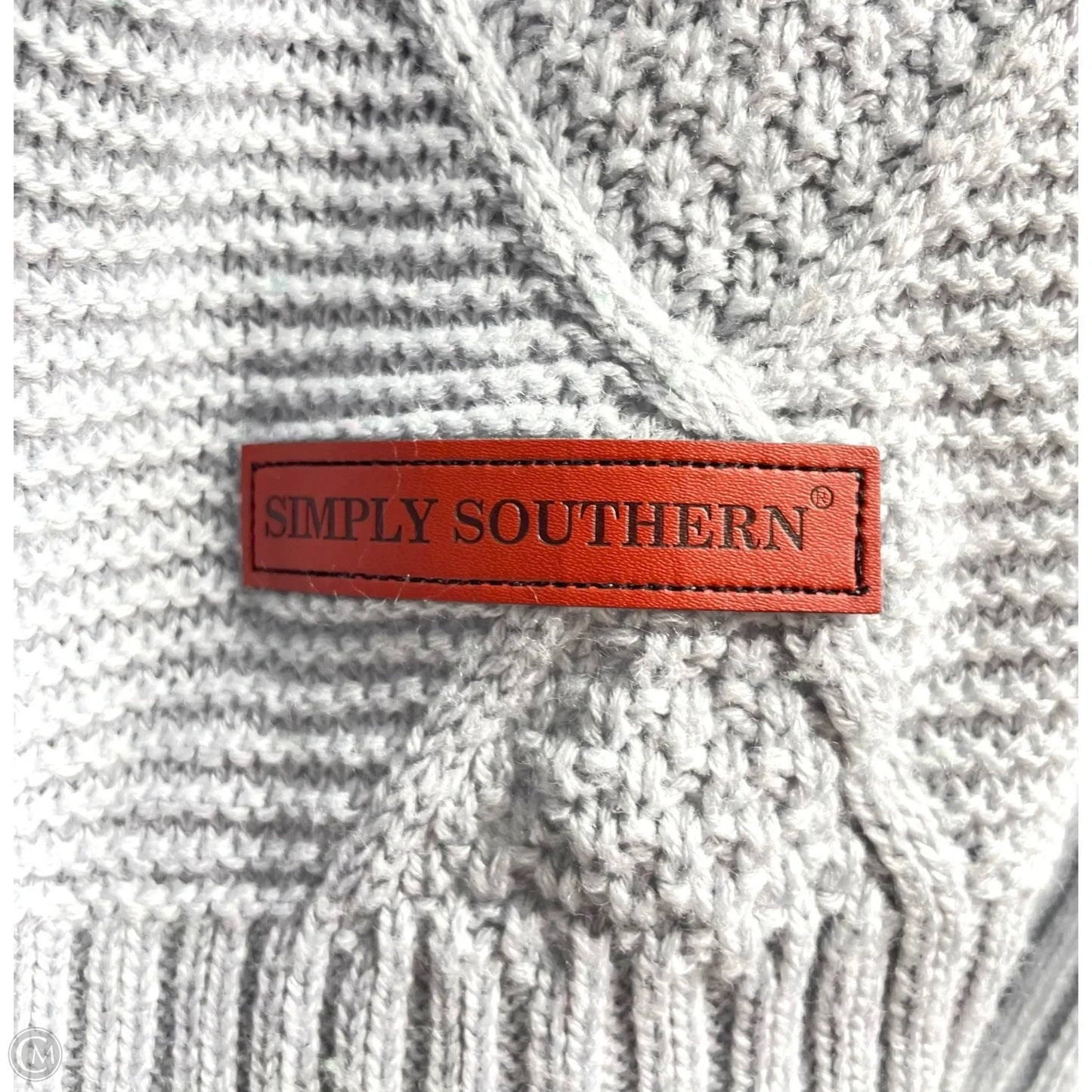 Sweater By Simply Southern In Grey, Size: S