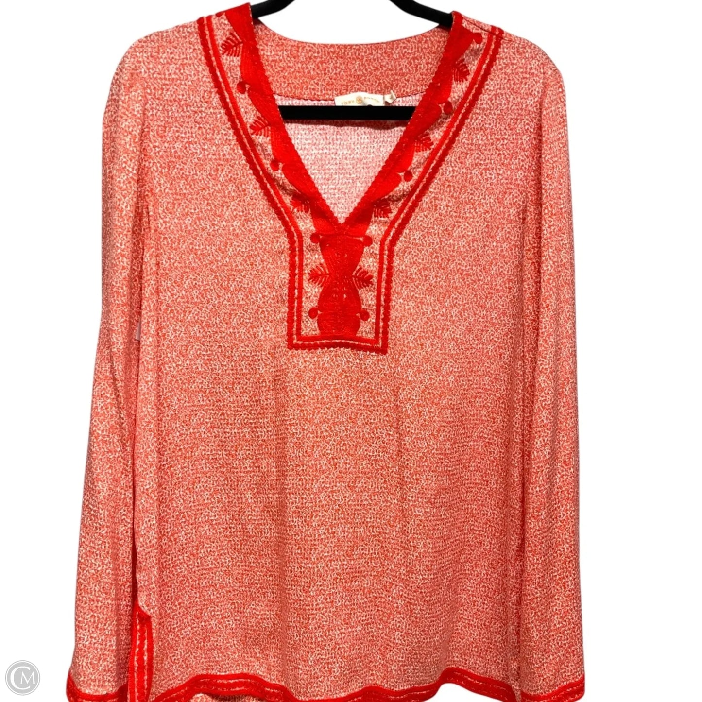 Top Long Sleeve Designer By Tory Burch In Red, Size: M