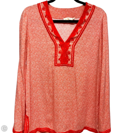 Top Long Sleeve Designer By Tory Burch In Red, Size: M