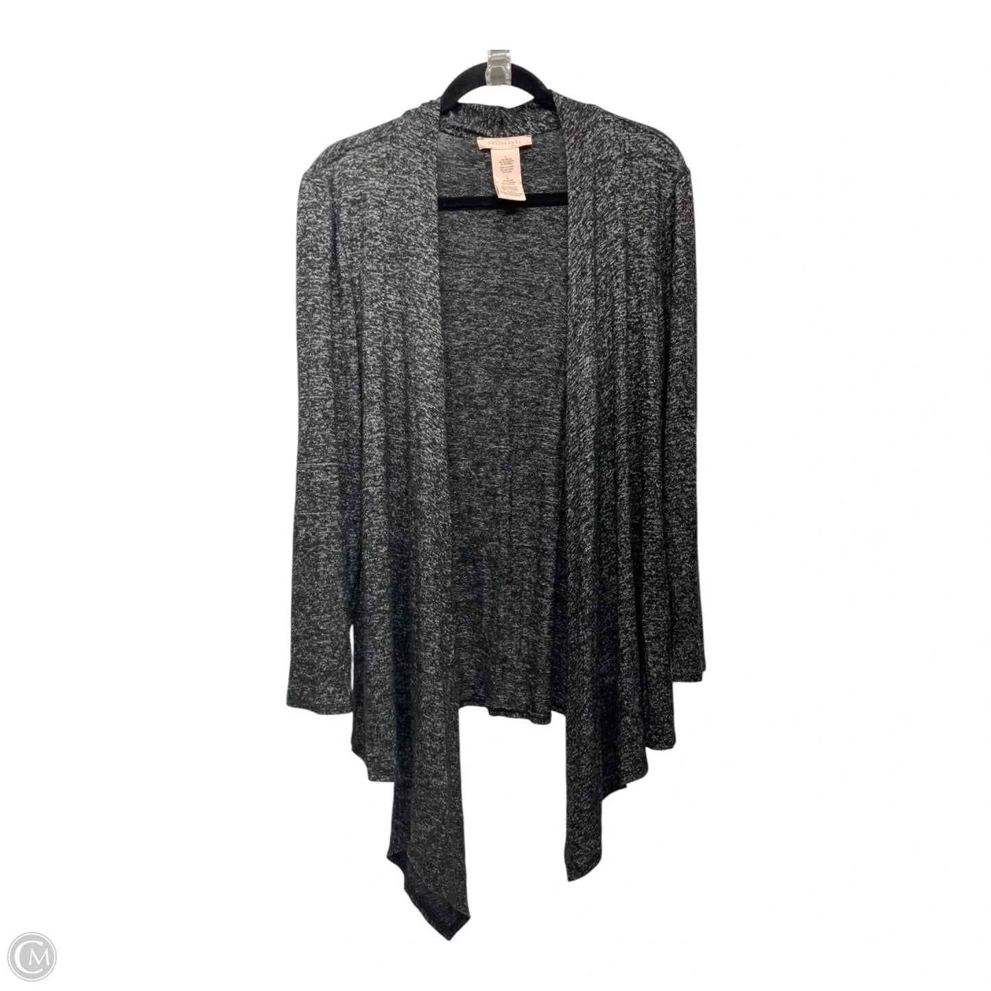 Cardigan By Philosophy In Black & Grey, Size: L