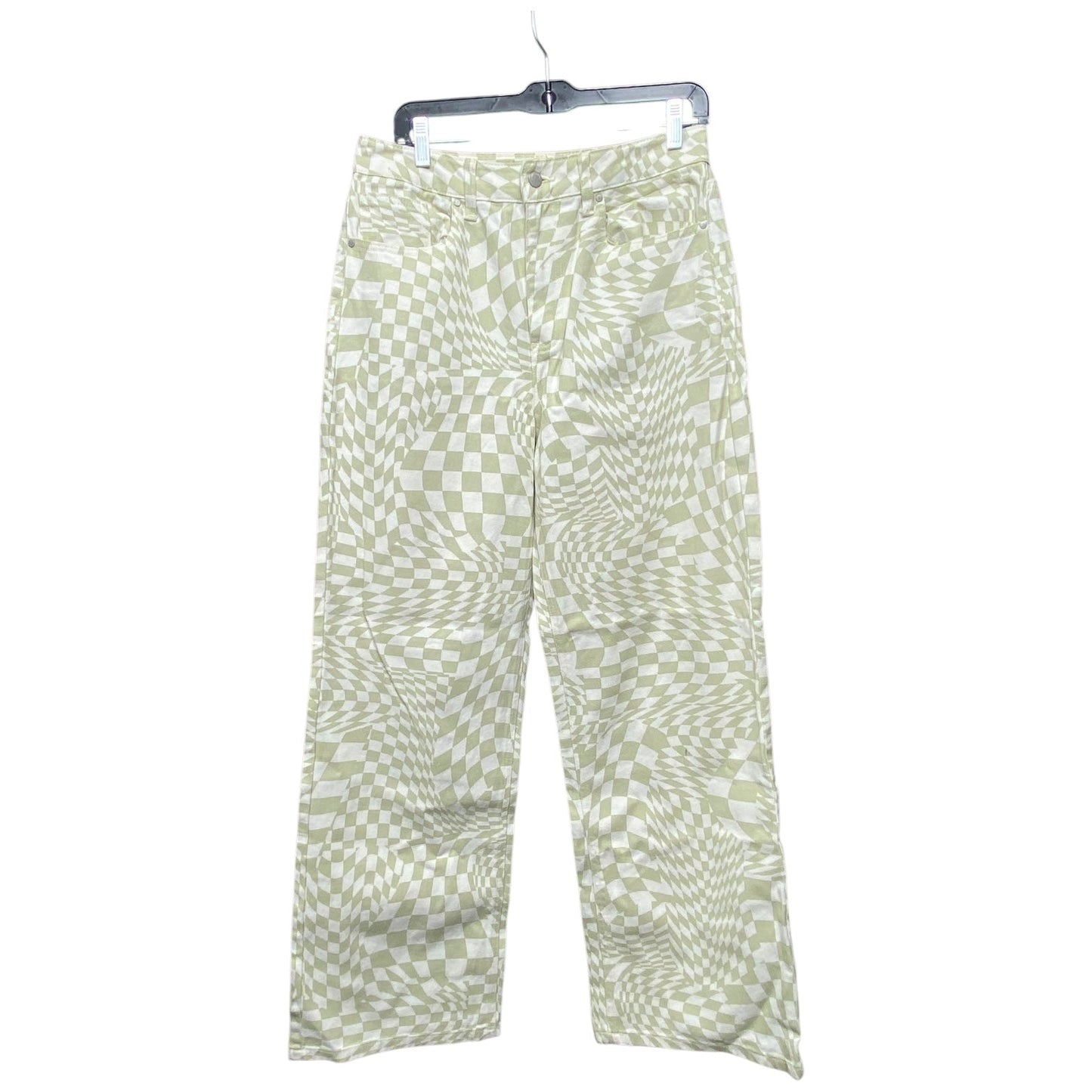 Jeans Straight By Clothes Mentor In Green & White, Size: 10