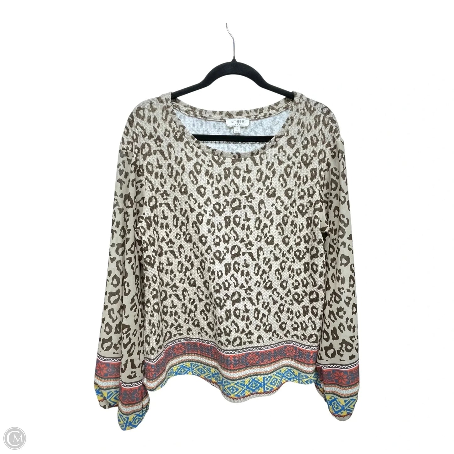Top Long Sleeve By Umgee In Animal Print, Size: S