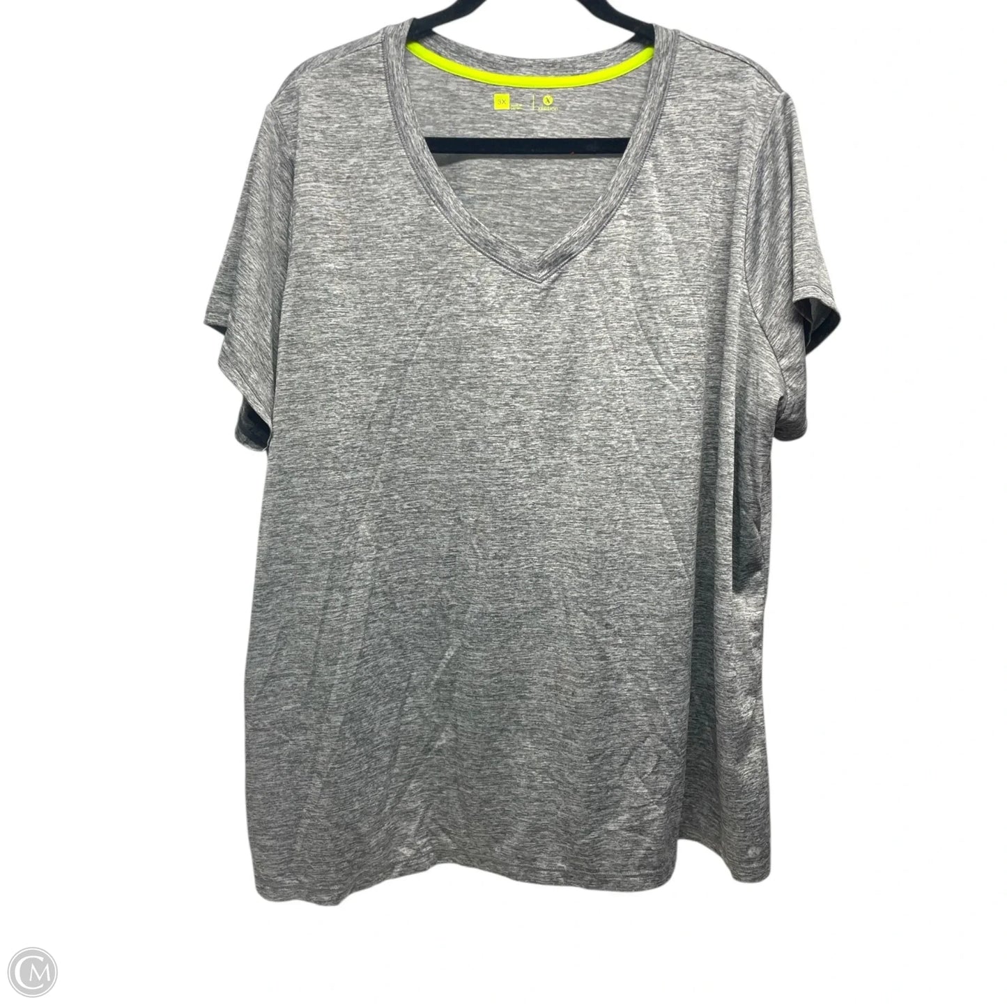 Athletic Top Short Sleeve By Xersion In Grey, Size: 3x