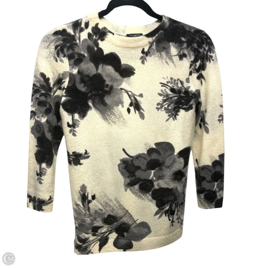 Sweater Cashmere By Talbots In Floral Print, Size: Xs