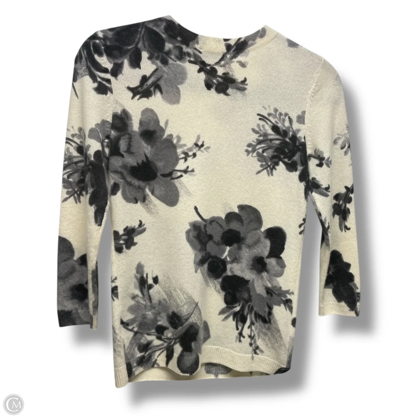 Sweater Cashmere By Talbots In Floral Print, Size: Xs