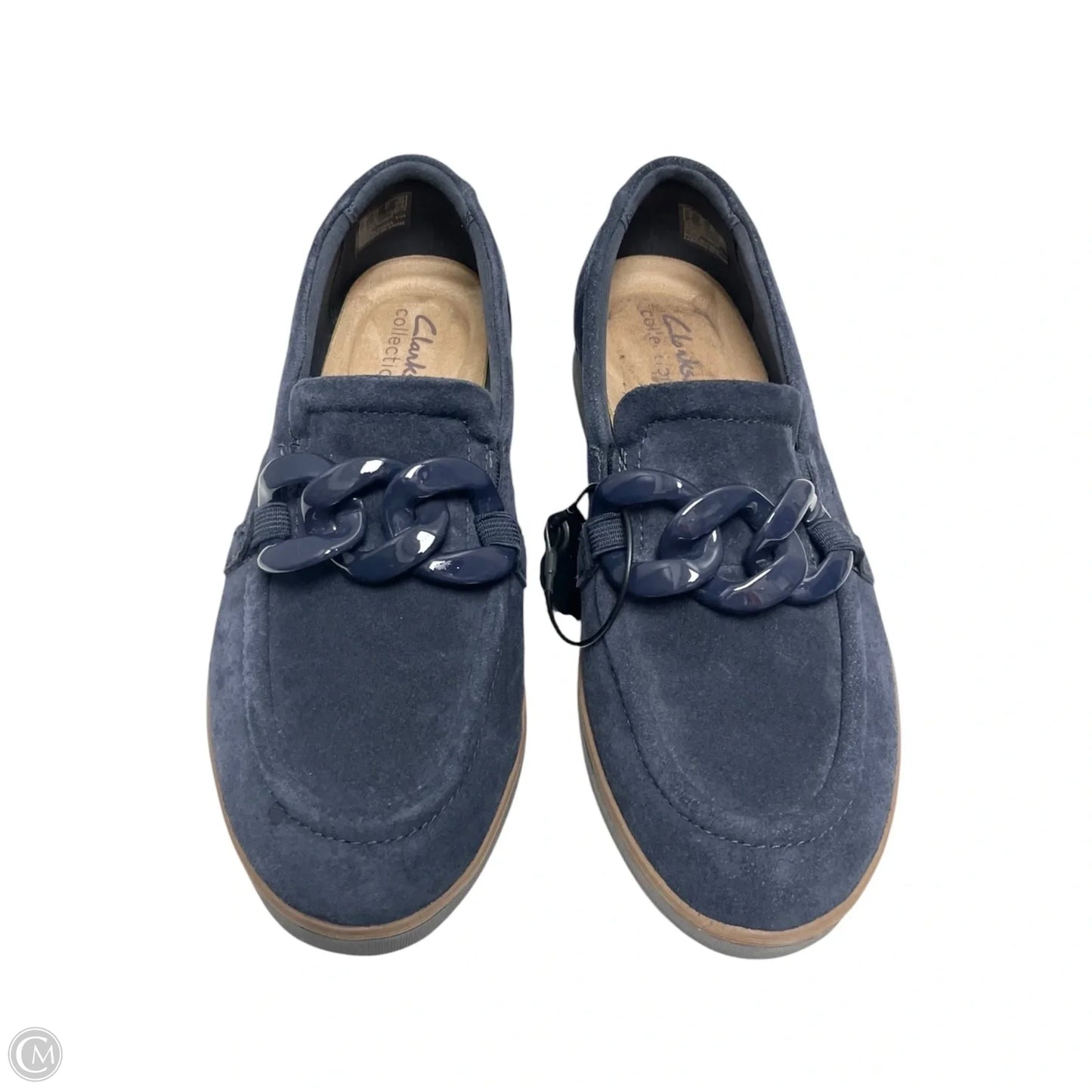 Shoes Flats By Clarks In Navy, Size: 6.5