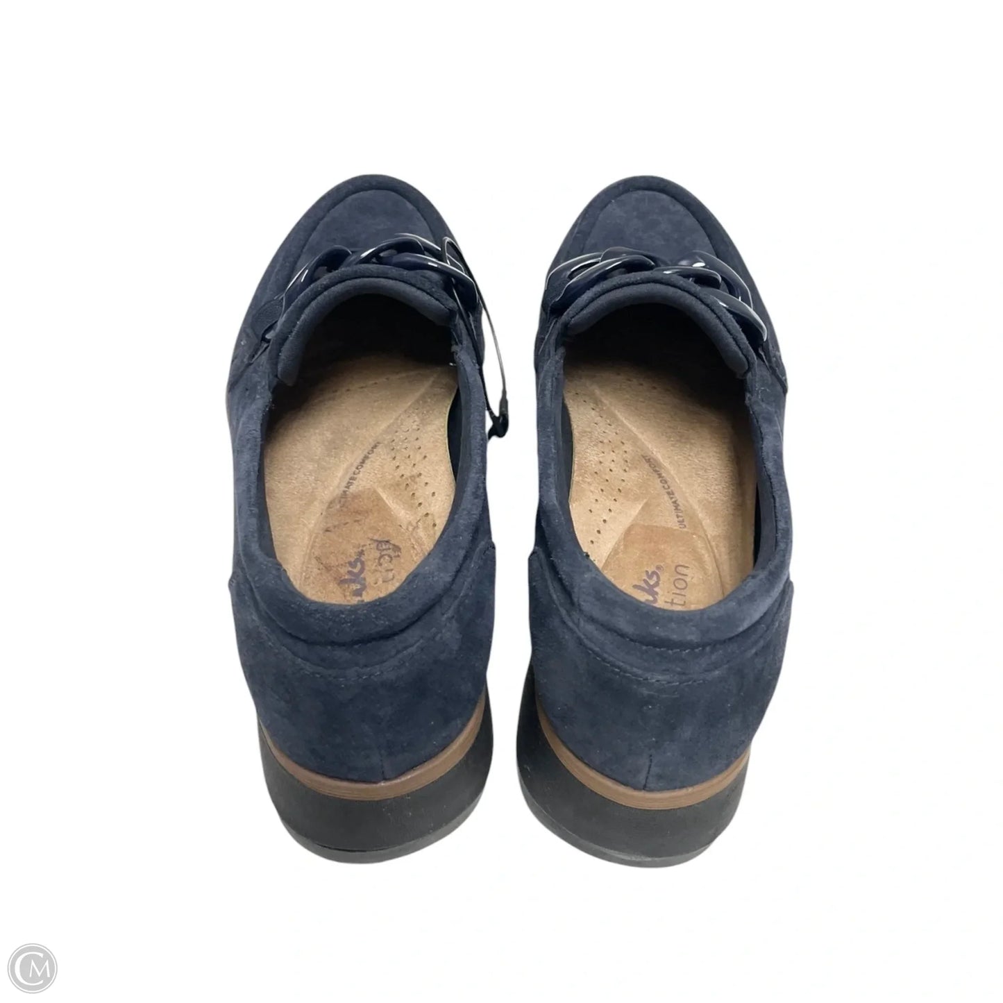 Shoes Flats By Clarks In Navy, Size: 6.5