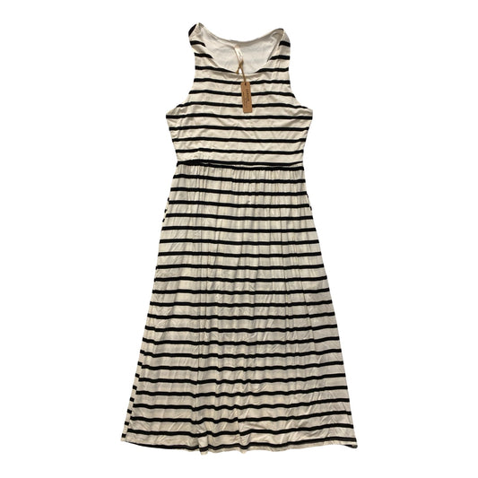 Dress Casual Midi By Cmc In Striped Pattern, Size:L