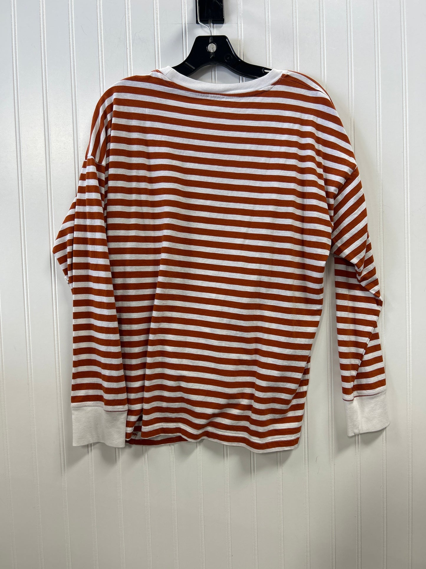 Top Ls By J. Crew In Orange & White, Size:Xl