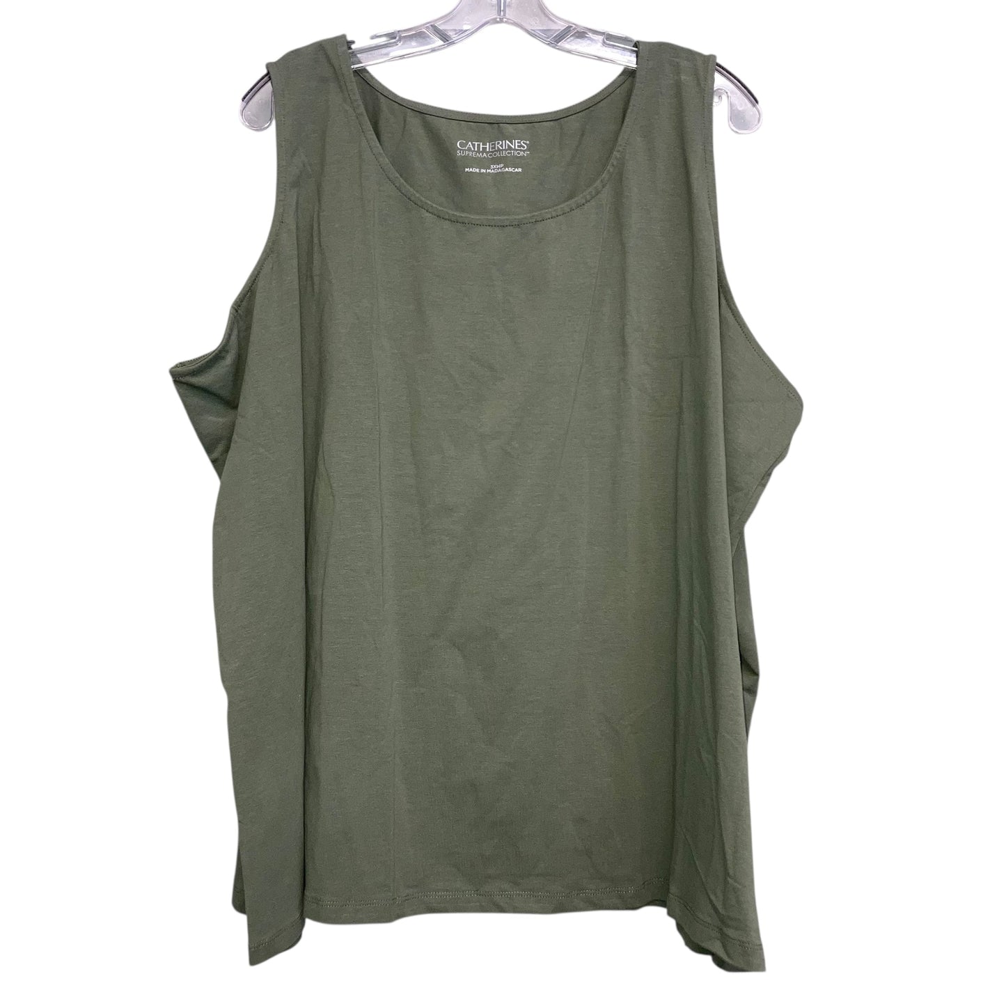 Tank Top By Catherines In Green, Size:3X