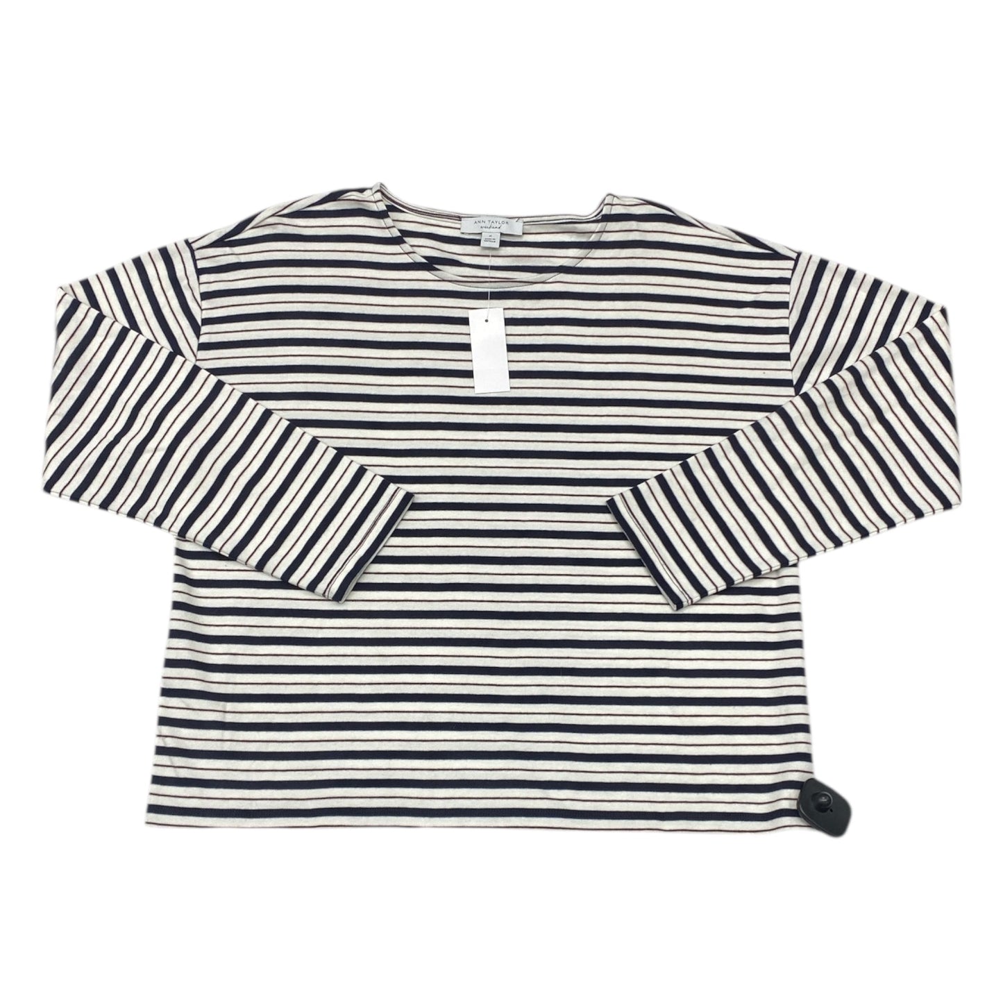Top Ls By Ann Taylor In Striped Pattern, Size:M