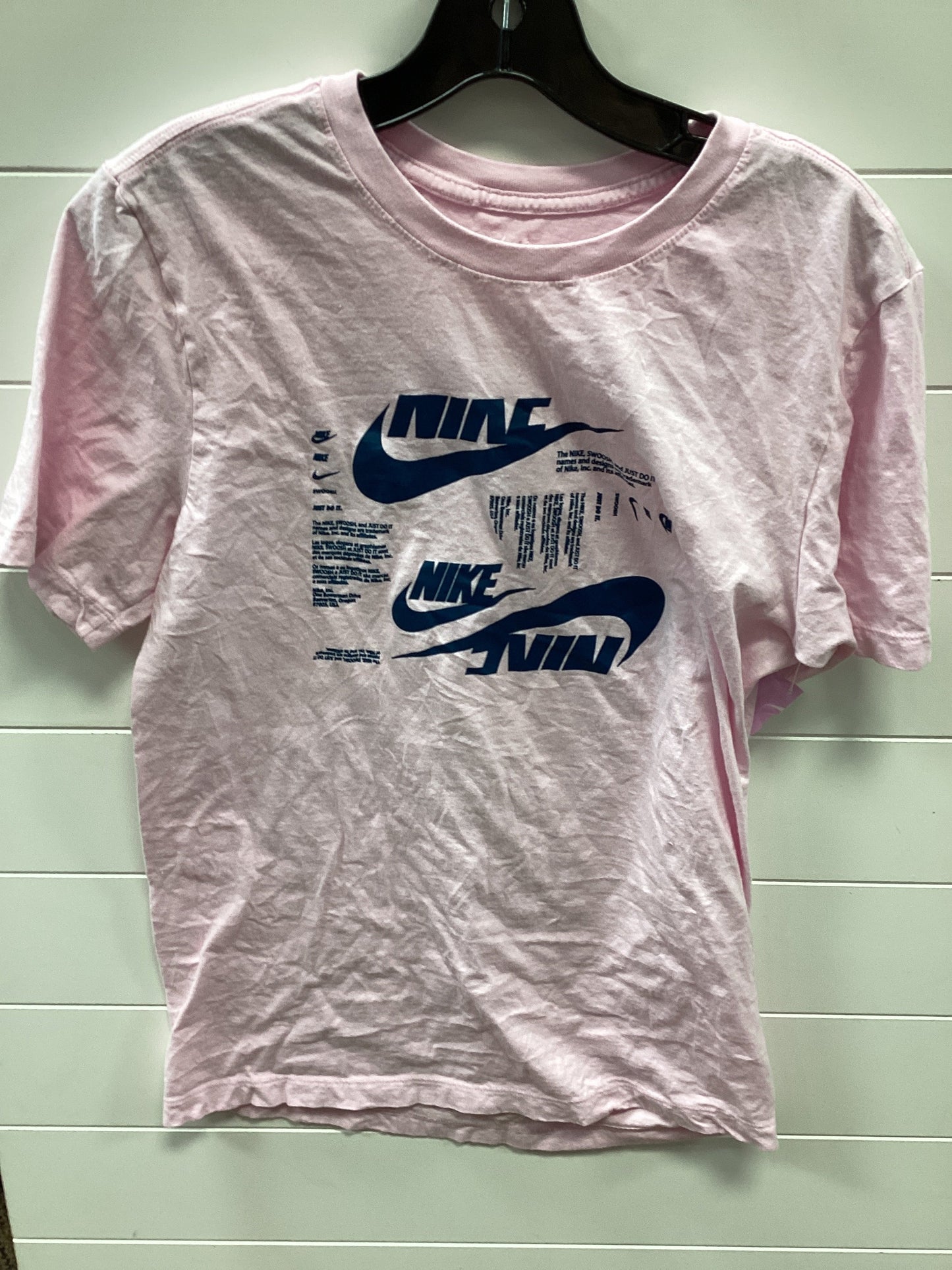 Athletic Top Ss By Nike Apparel In Pink, Size:S