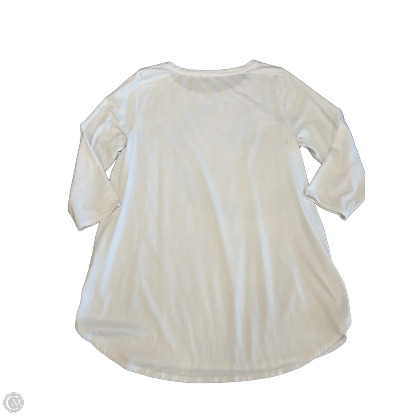 Top 3/4 Sleeve By Soft Surroundings In White, Size: Xl