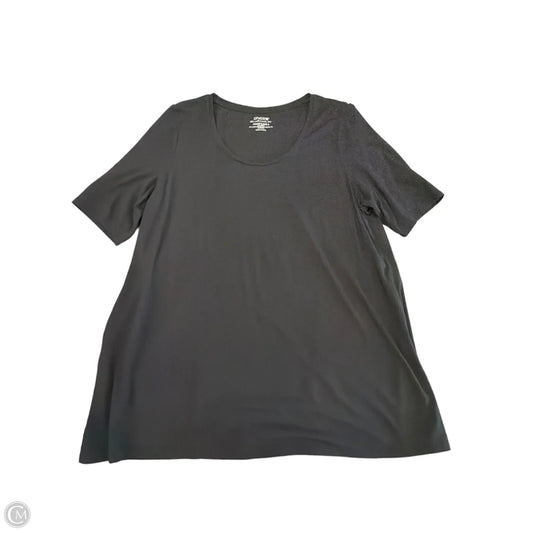 Top Short Sleeve Basic By Chicos In Black, Size: L