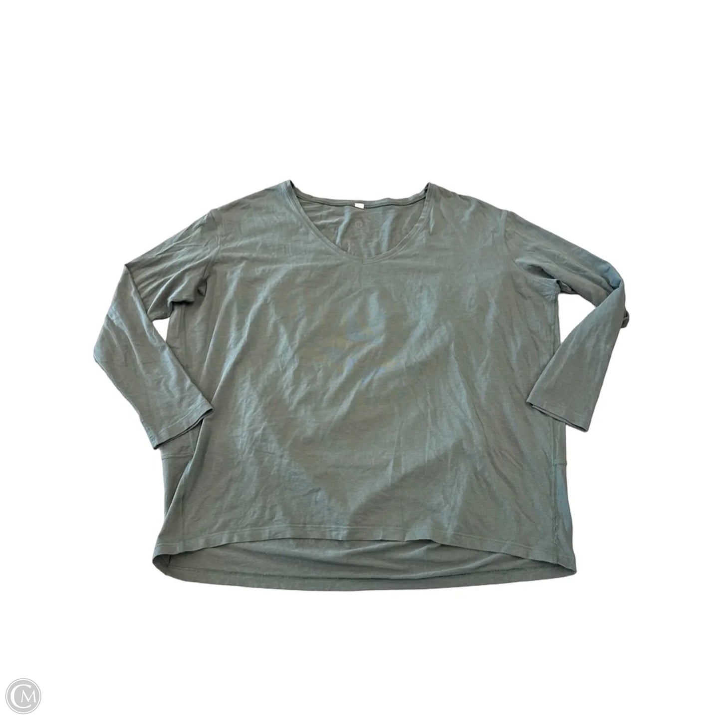 Athletic Top Long Sleeve Crewneck By Lululemon In Green, Size: L