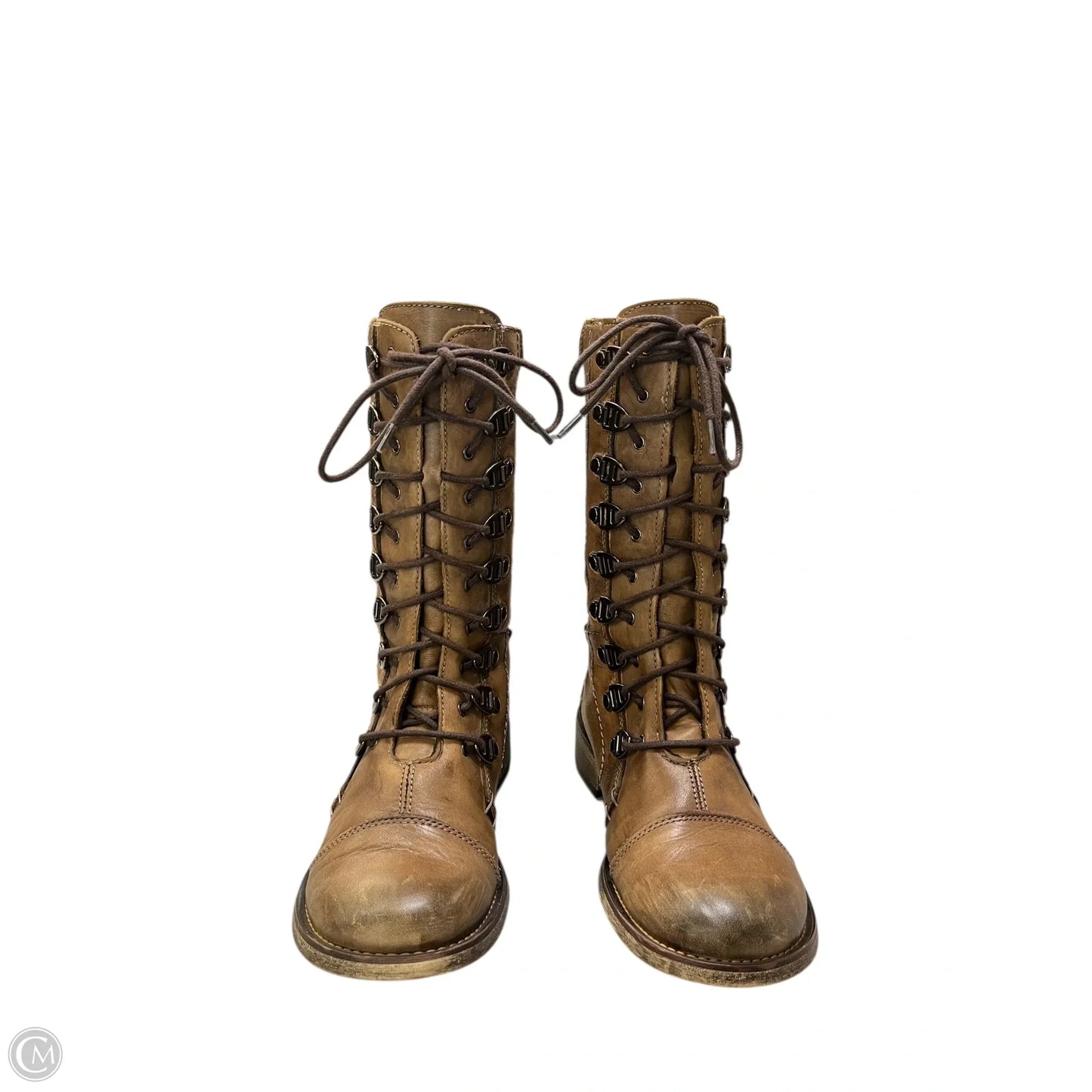 Boots Mid-calf Flats By Bed Stu In Brown, Size: 6