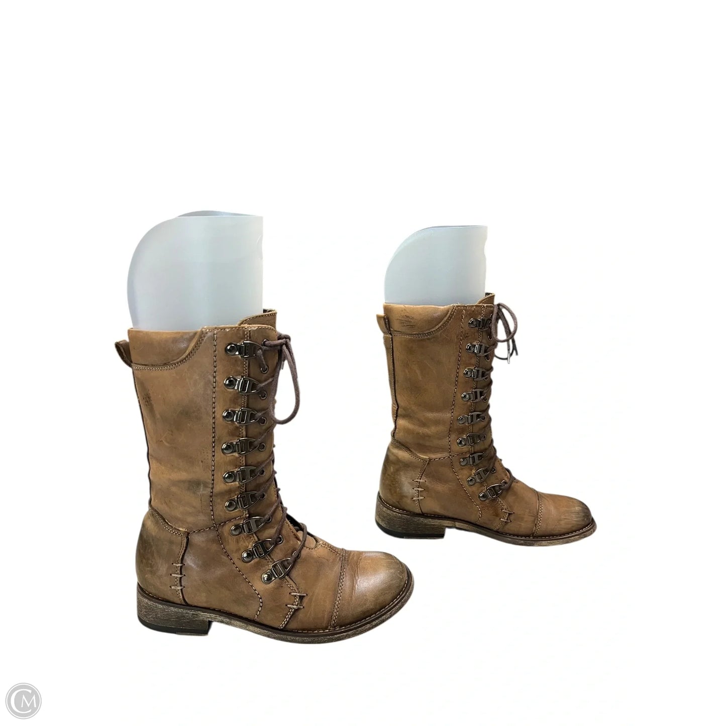 Boots Mid-calf Flats By Bed Stu In Brown, Size: 6