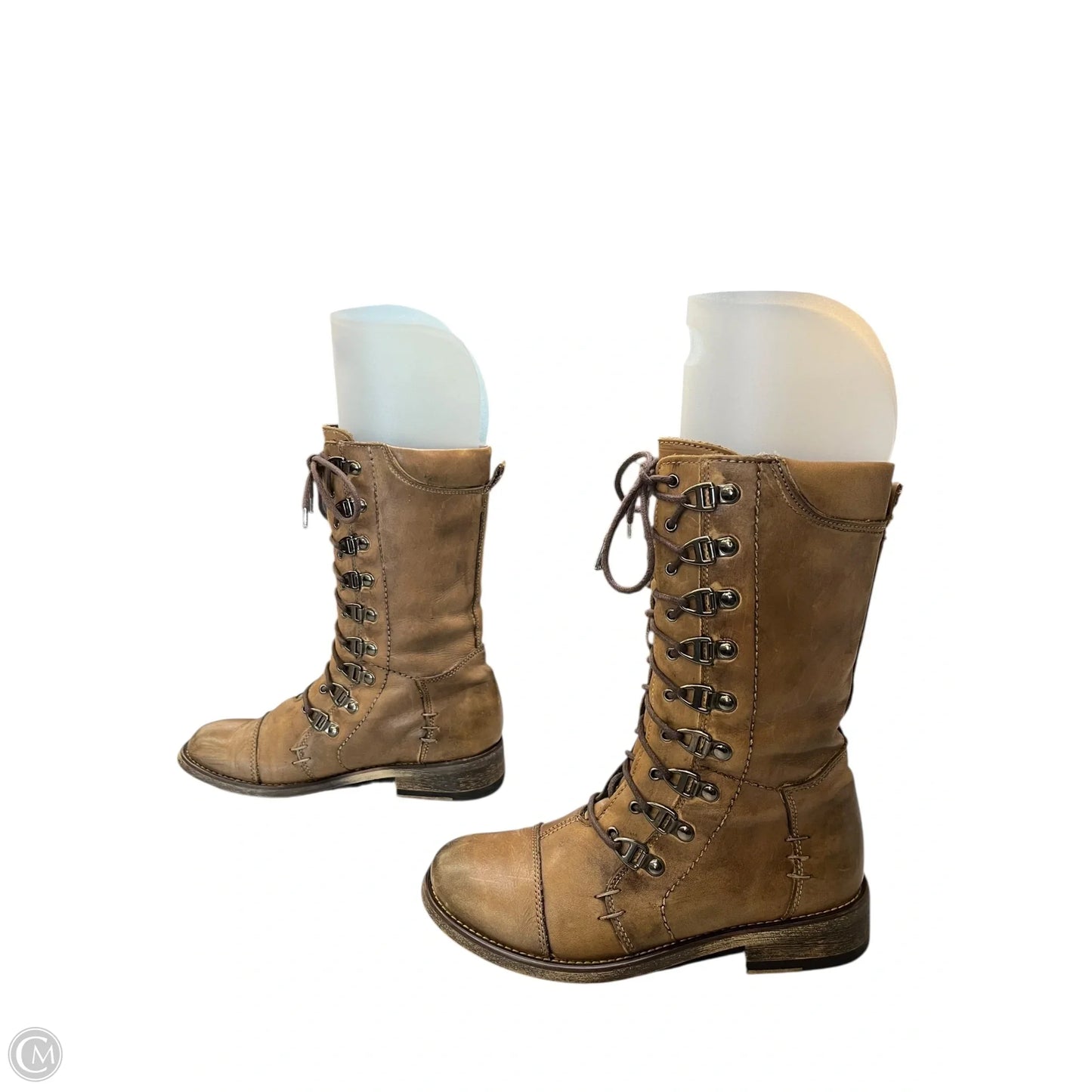 Boots Mid-calf Flats By Bed Stu In Brown, Size: 6