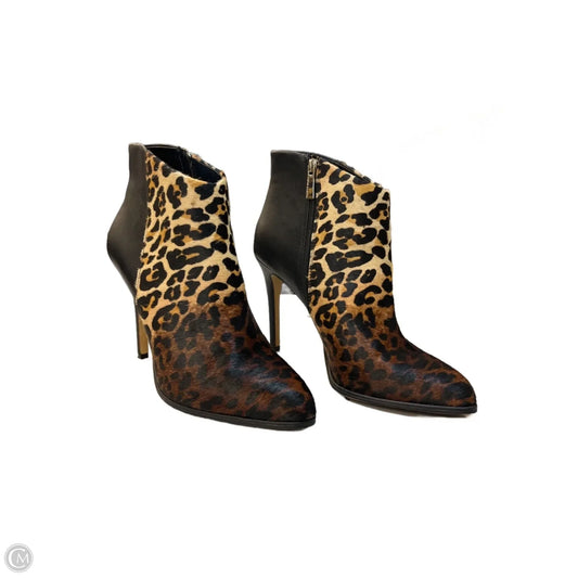 Boots Ankle Heels By Vince Camuto In Animal Print, Size: 10