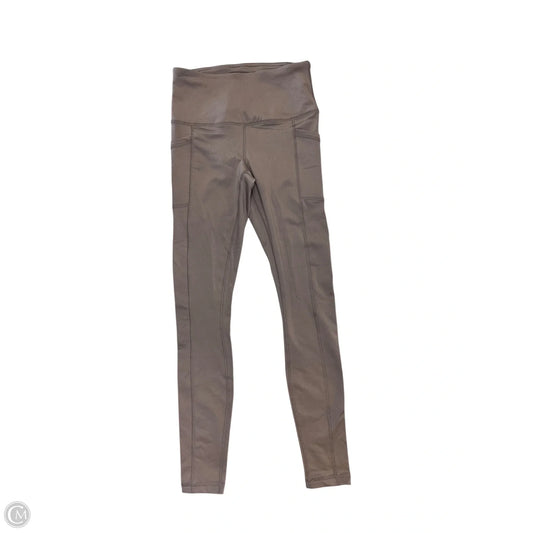 Athletic Leggings By 90 Degrees By Reflex In Taupe, Size: Xs
