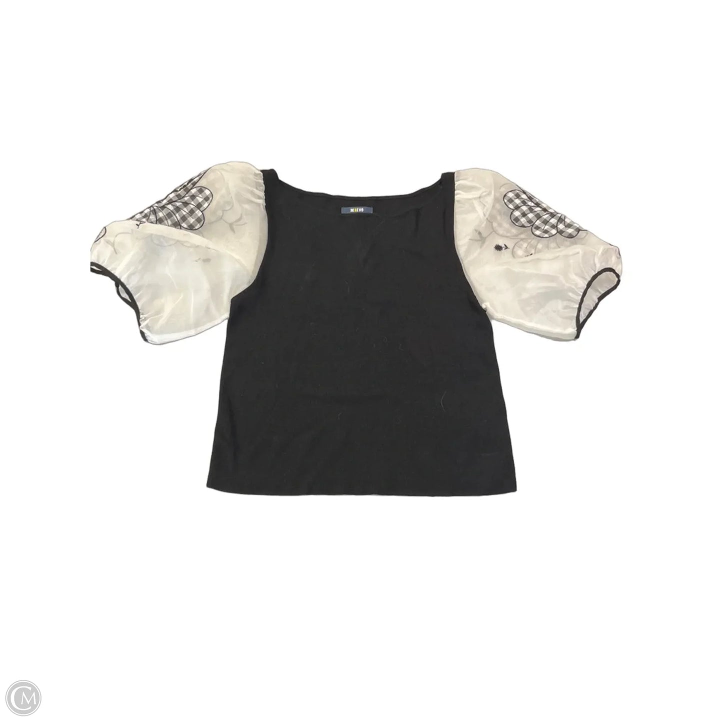 Top Short Sleeve By Maeve In Black & White, Size: M