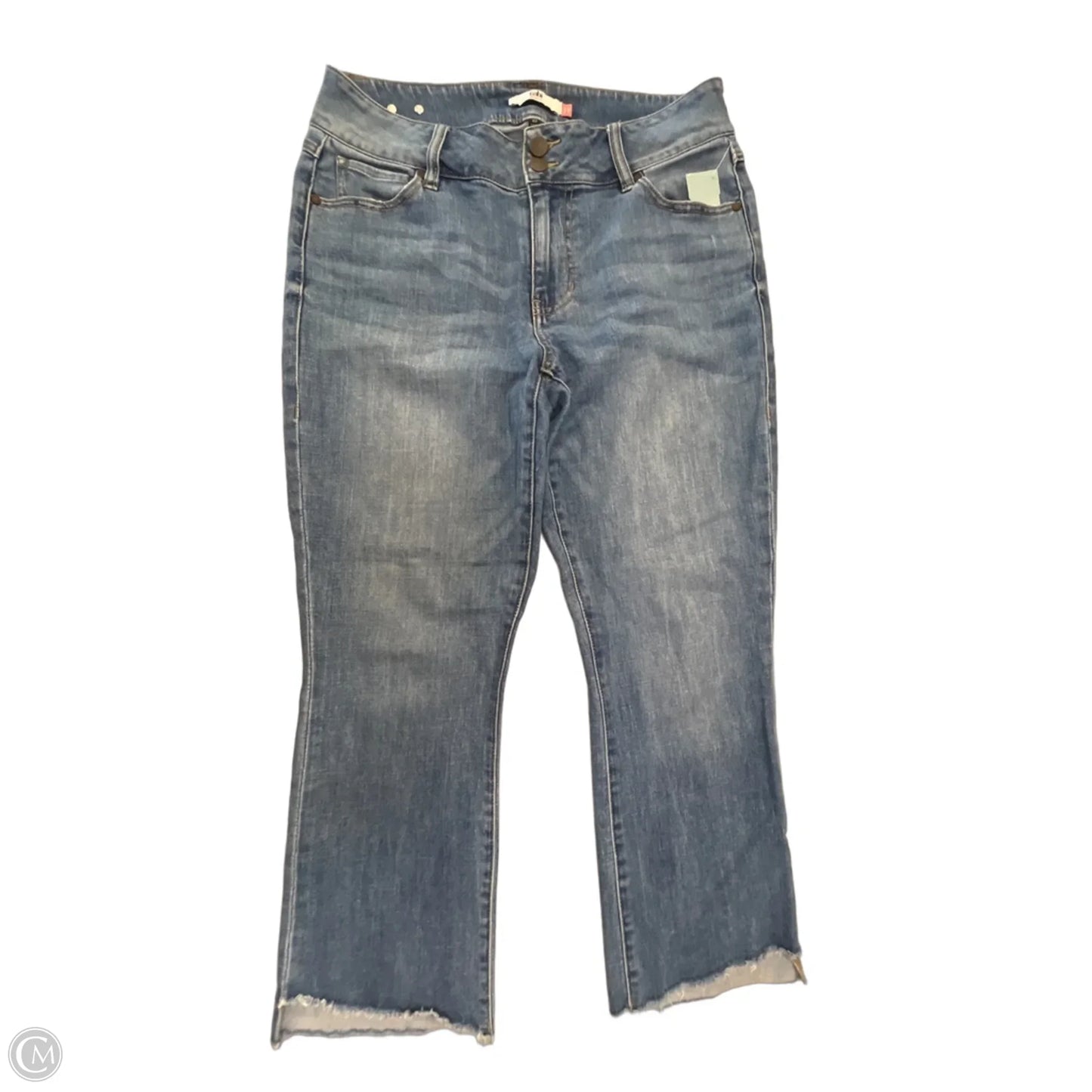 Jeans Cropped By Cabi In Blue Denim, Size: 10