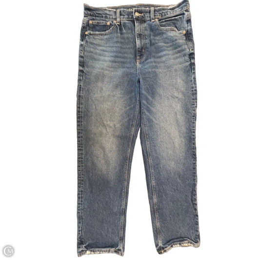 Jeans Straight By American Eagle In Blue Denim, Size: 12