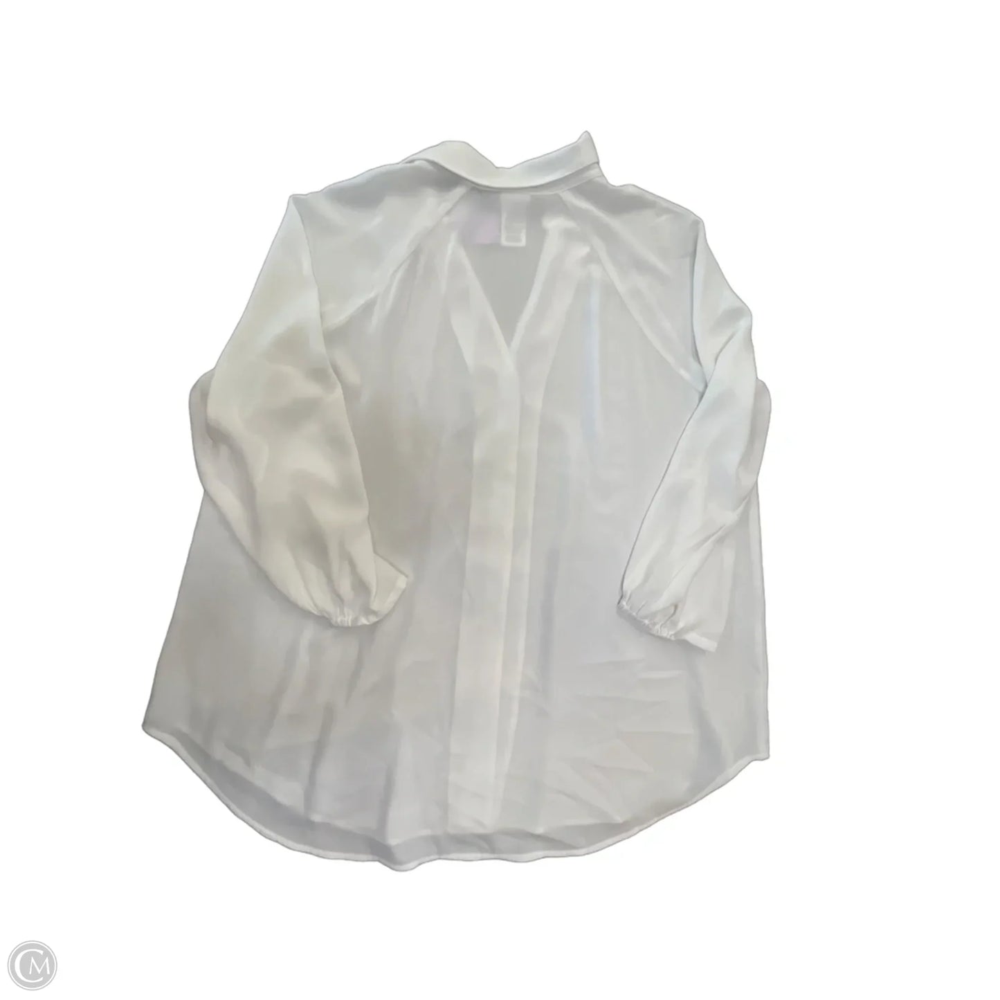 Blouse 3/4 Sleeve By Cabi In White, Size: M